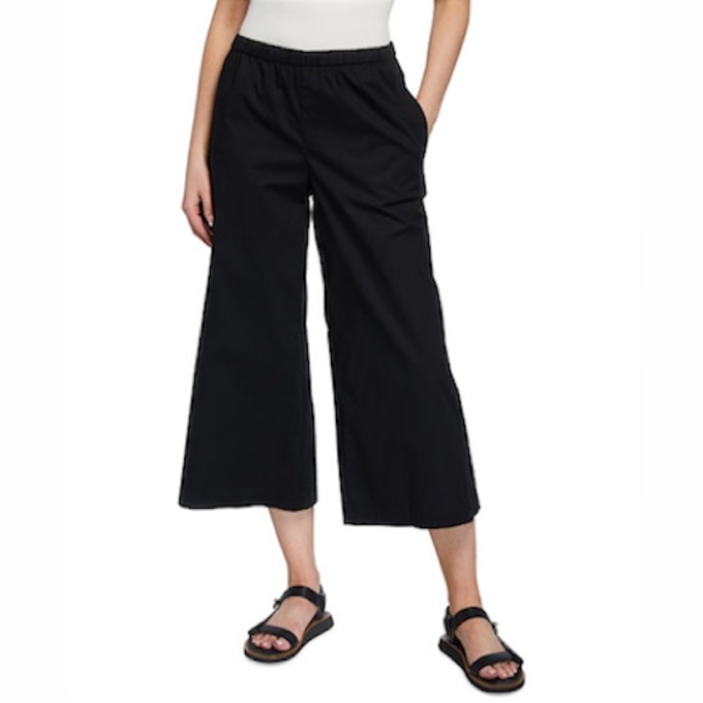 Eileen Fisher Organic Cotton Wide Cropped Pant L